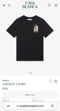 T-Shirt Casablanca Zwart (pilaar)
