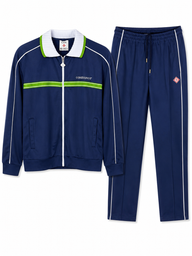 CASABLANCA TRAININGSPAK BLAUW (groen streep)