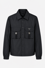 PRADA REGENJAS RE-NYLON ZWART BORSTZAK