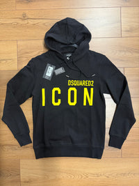 DSQUARED ICON HOODIE ZWART GEEL