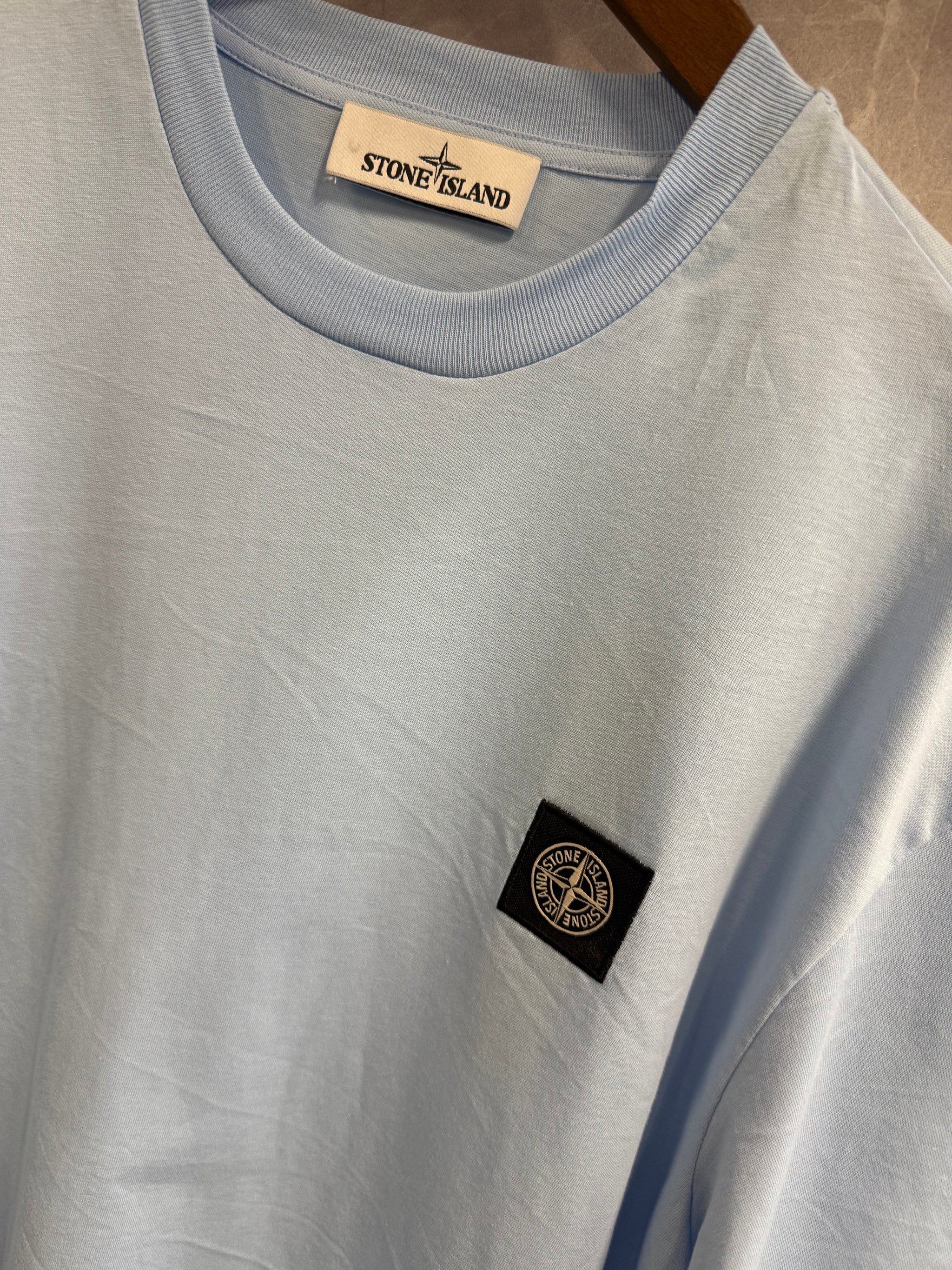 T-Shirt Stone Island Baby Blauw (basic)