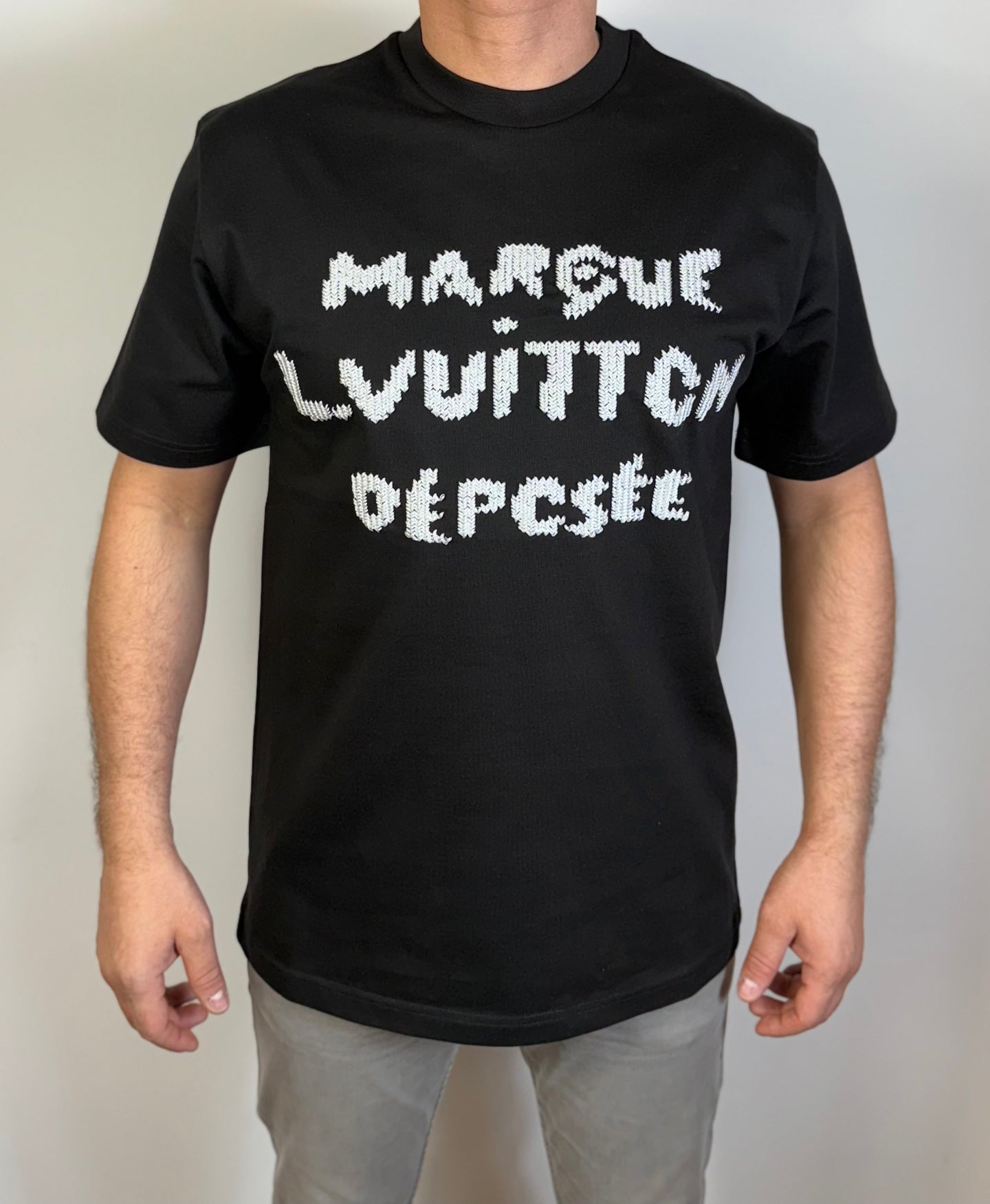T-Shirt Louis Vuitton Marque Zwart