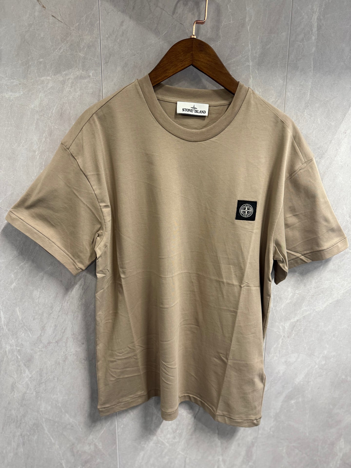 T-Shirt Stone Island Licht Bruin (basic)