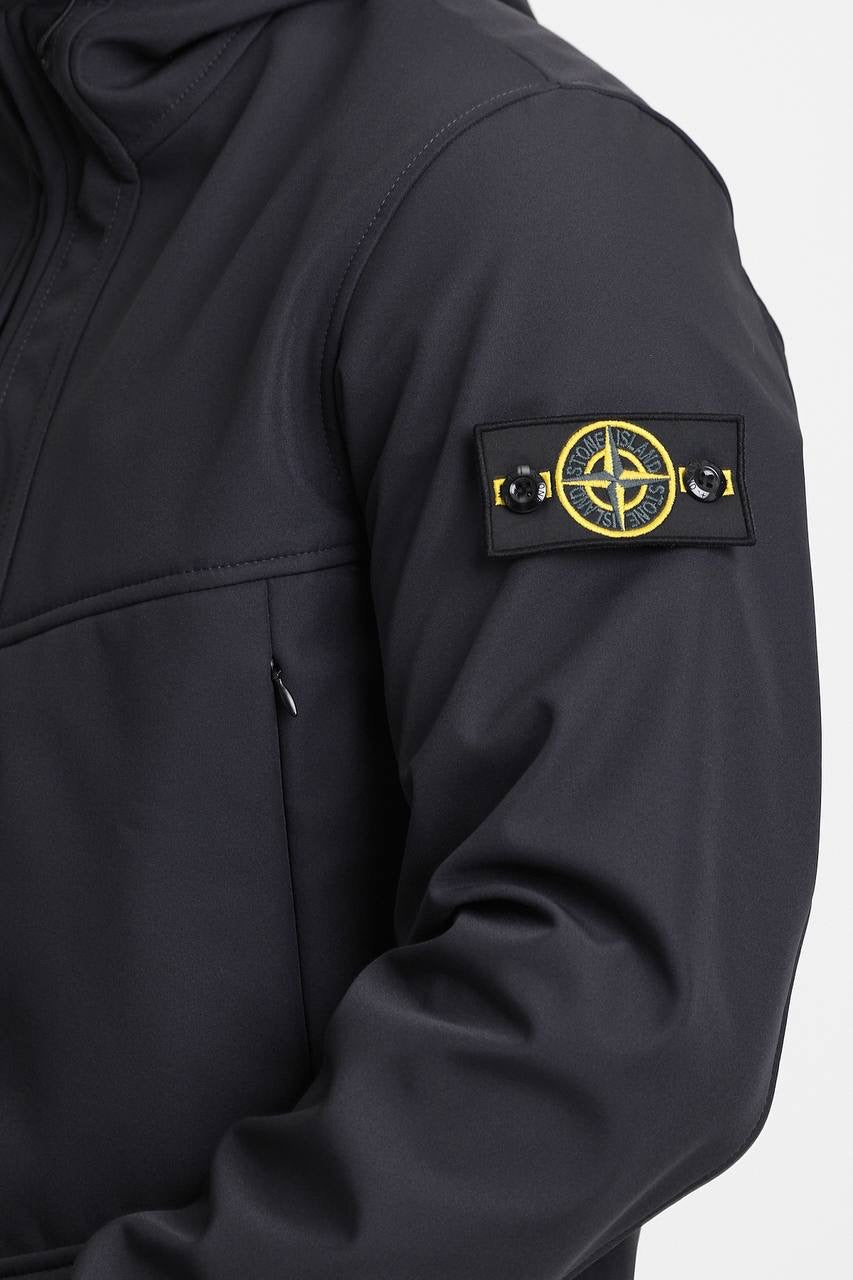 STONE ISLAND SOFTSHELL ZWART
