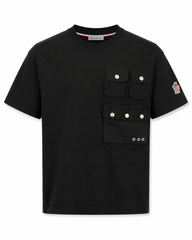 T-Shirt Moncler Borstzak Zwart
