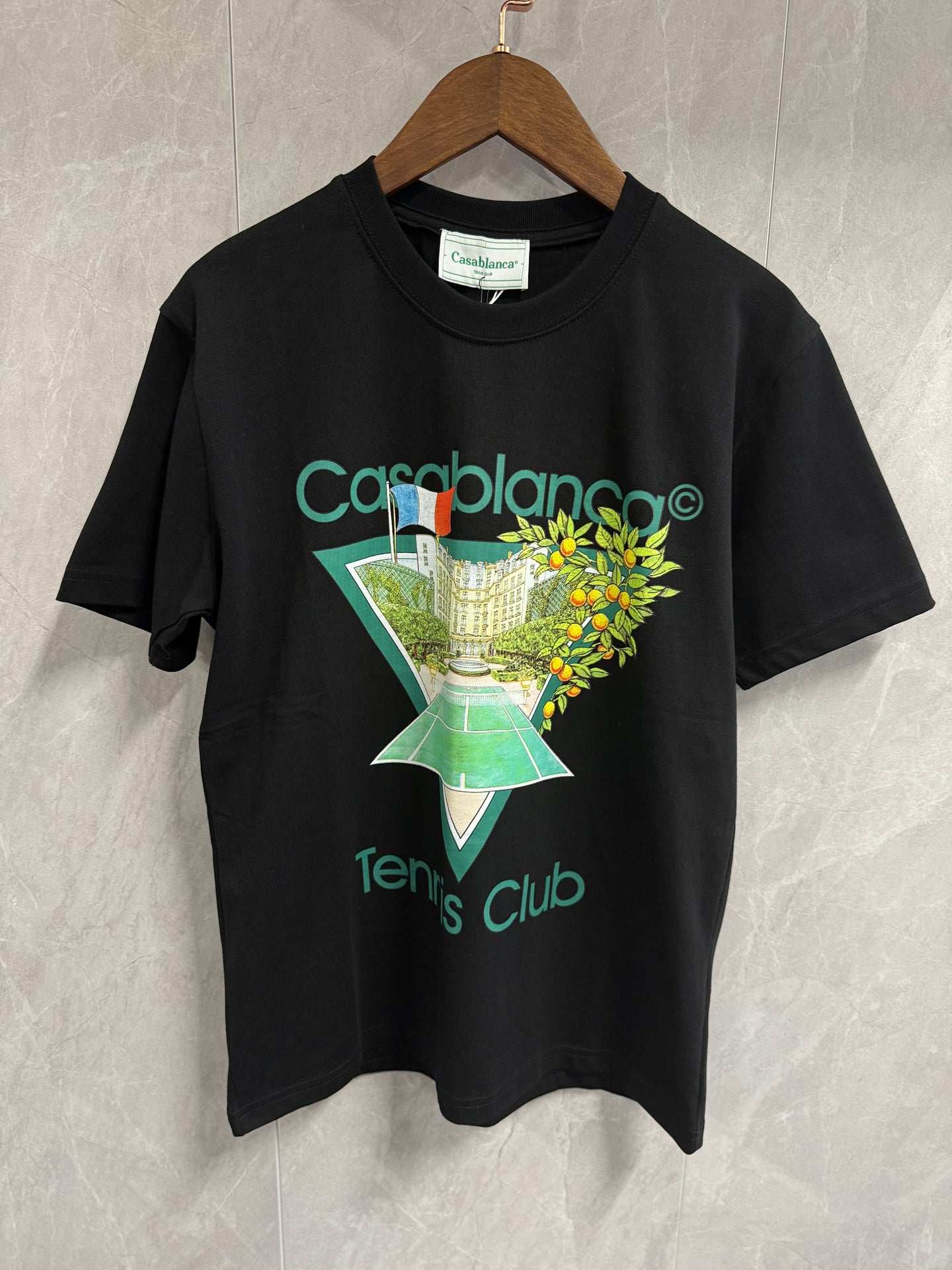 T-Shirt Casablanca Tennis Zwart