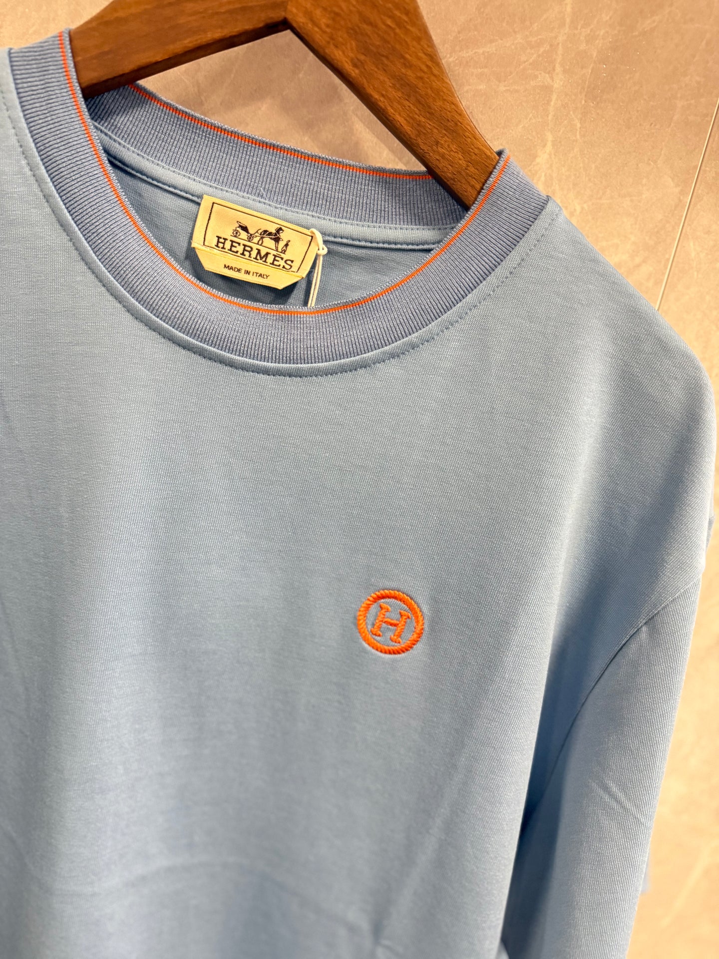T-Shirt Hermes Baby Blauw