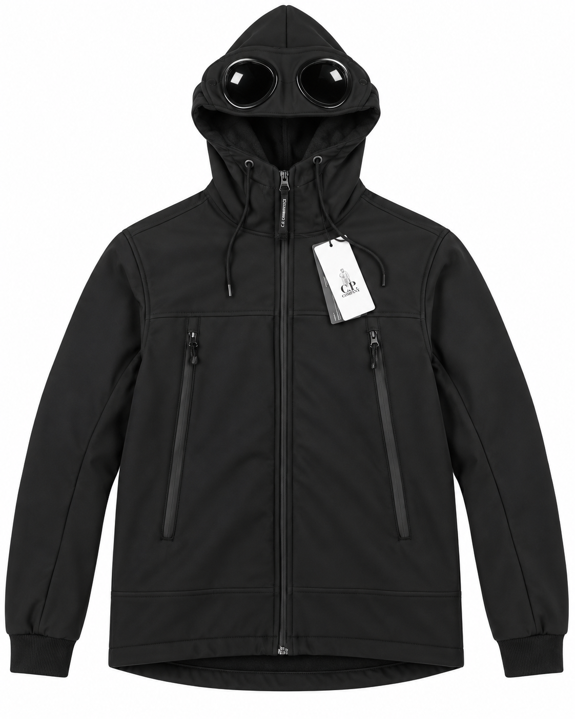 CP COMPANY SOFTSHELL ZWART (met goggles)