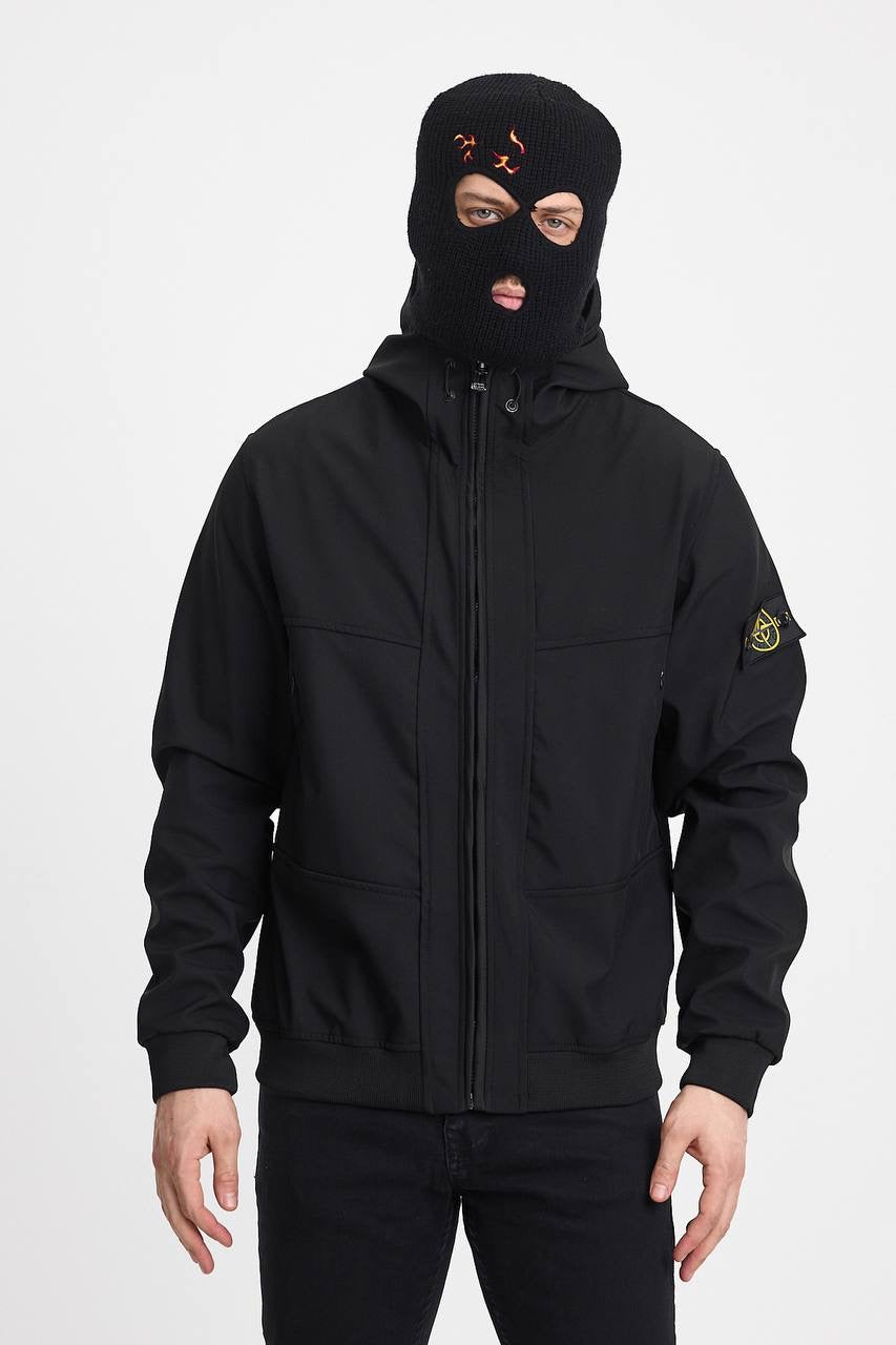 STONE ISLAND SOFTSHELL ZWART