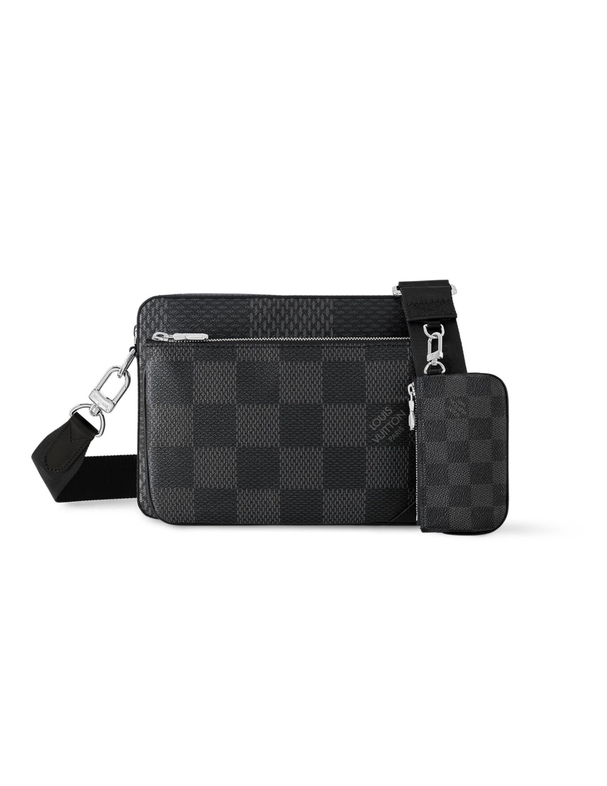 LV TRIO MESSENGER BAG GRIJS BLOKKEN