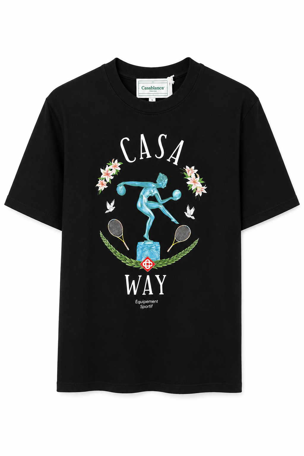 T-Shirt Casablanca Way Standbeeld Zwart