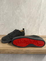 Louboutins Low Top (zonder stud) Grijs/Zwart/Antraciet