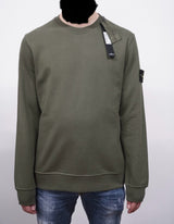 SWEATER STONE ISLAND GROEN (met ghost logo)