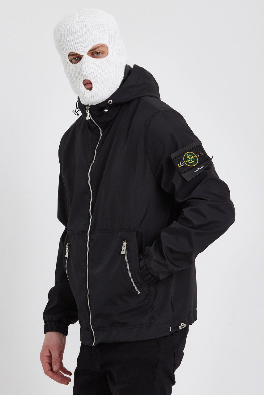 STONE ISLAND REGENJAS ZWART