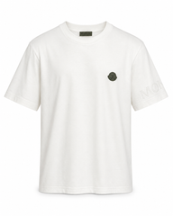 T-Shirt Moncler Wit Logo Zwart