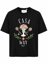 T-Shirt Casablanca Way Bloempot Zwart