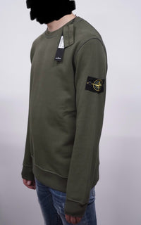 SWEATER STONE ISLAND GROEN (met ghost logo)