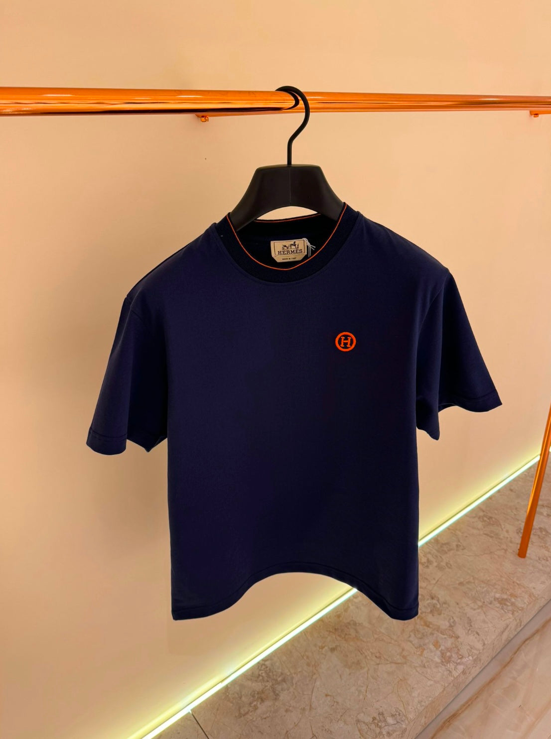 T-Shirt Hermes Donker Blauw