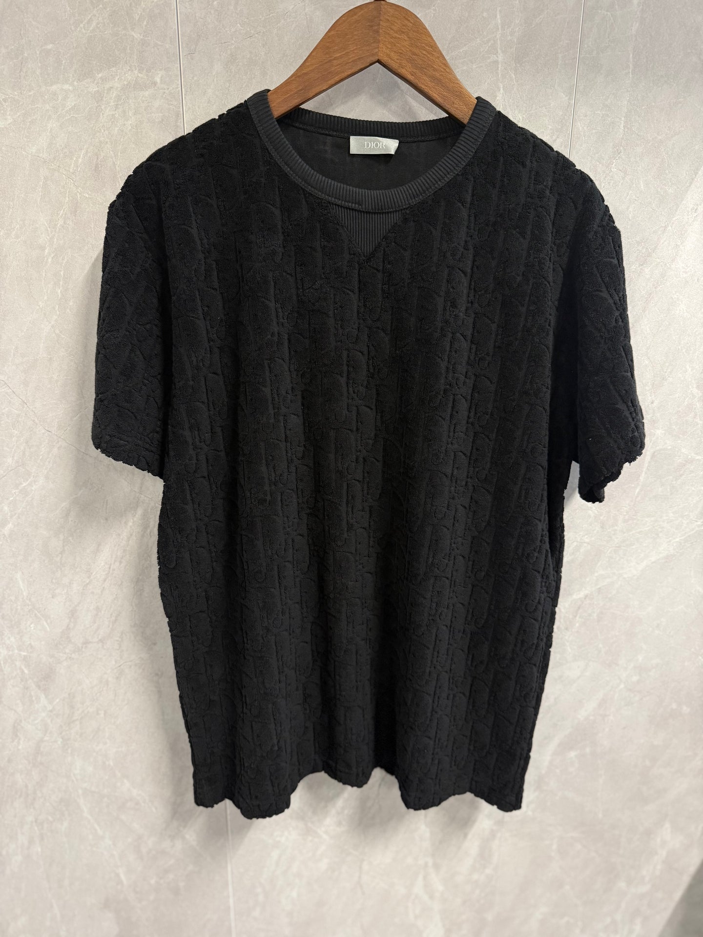 T-Shirt Christian Dior Oblique Zwart