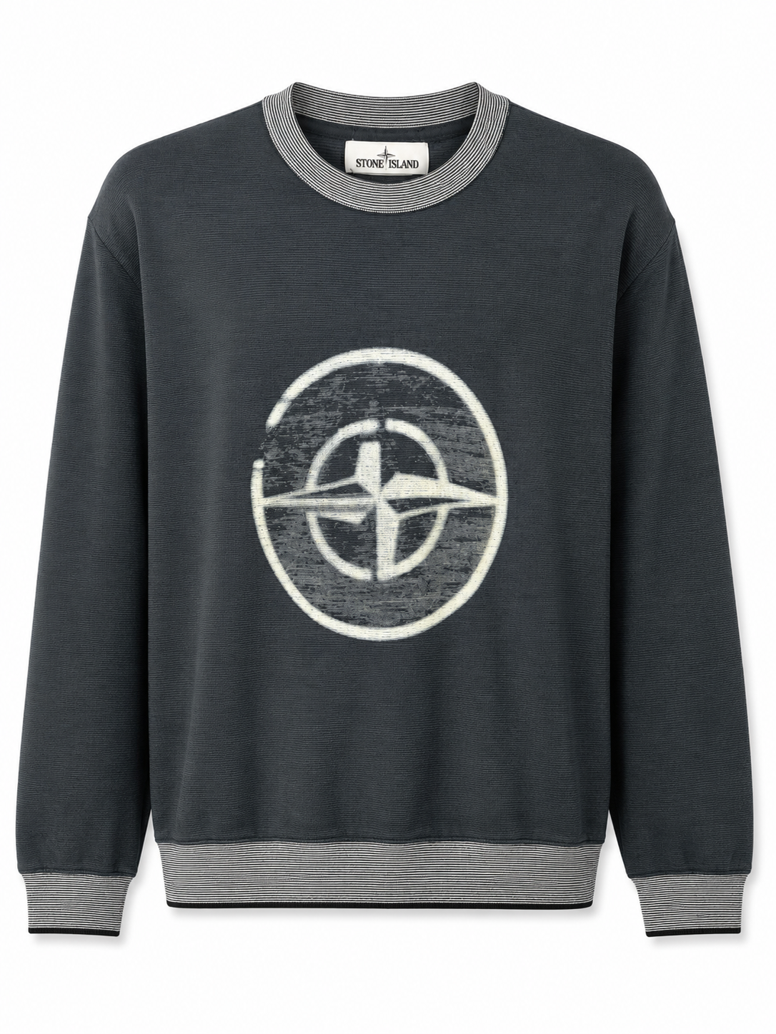 STONE ISLAND SWEATER WOL PRINT ANTRACIET
