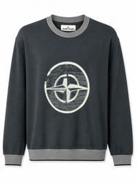 STONE ISLAND SWEATER WOL PRINT ANTRACIET