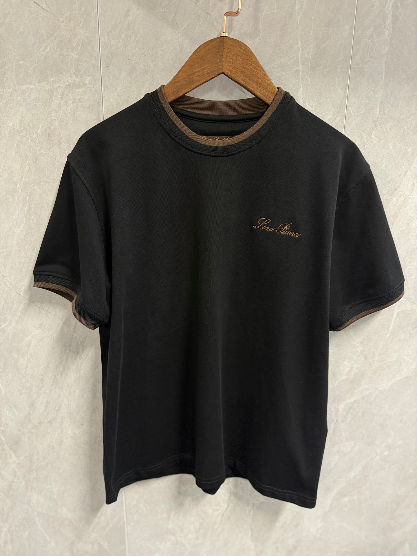 T-Shirt Loro Piana Zwart (bruin)