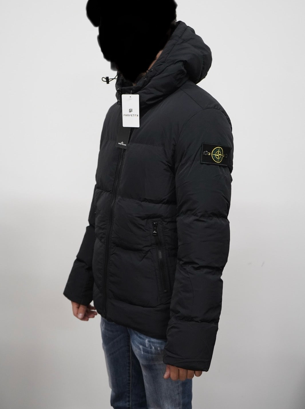 STONE ISLAND DONS WINTERJAS ZWART (rits)