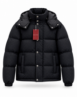 GUCCI GG CANVAS DOWN JACKET BLACK MET (AFNEEMBARE MOUWEN)