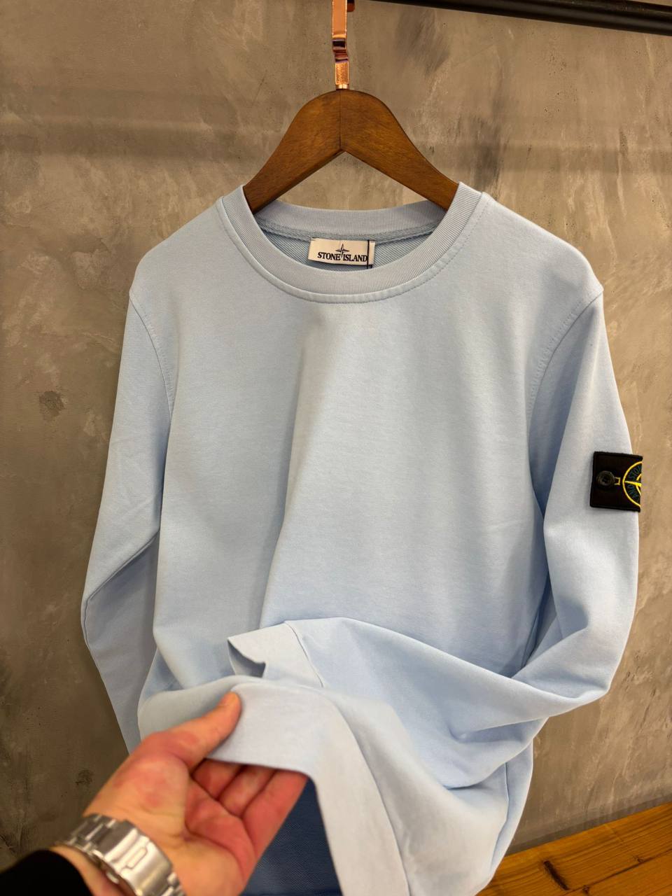 STONE ISLAND SWEATER BABY BLAUW