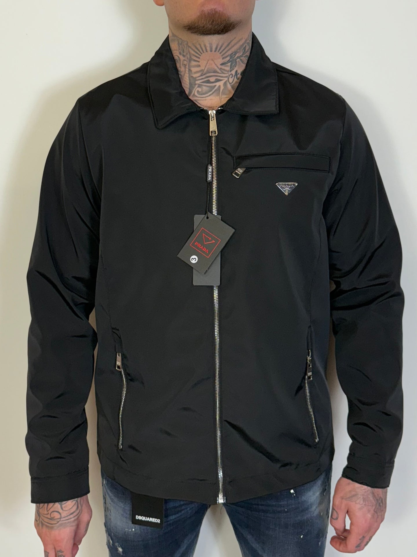 PRADA REGENJAS NYLON ZWART