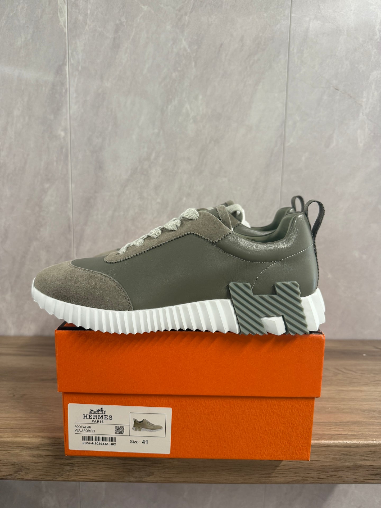 Hermes Bouncing Sneakers Mint Groen