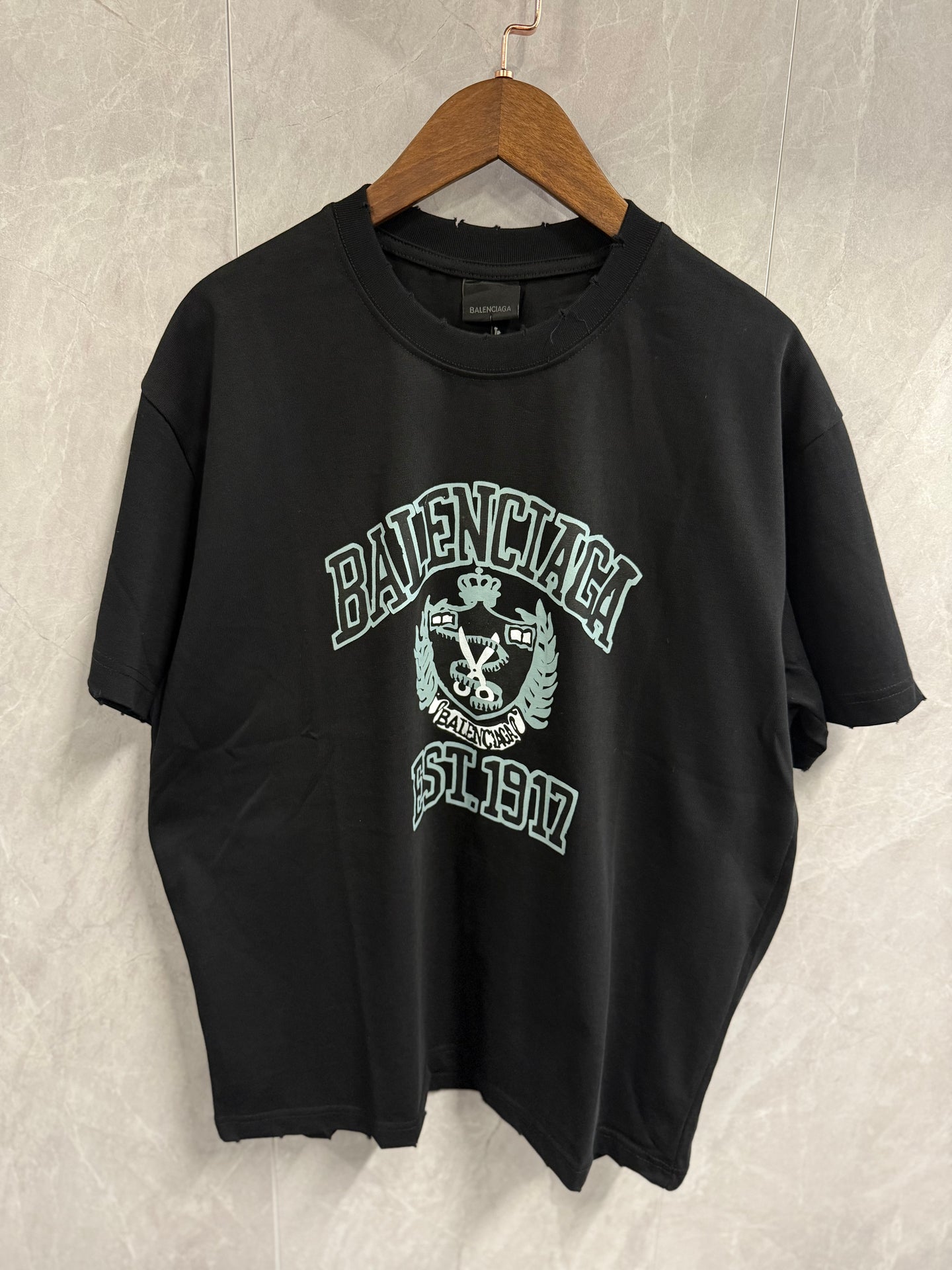 T-Shirt Balenciaga Zwart EST 1917