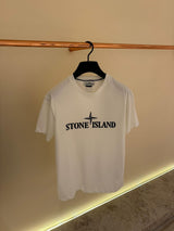 T-Shirt Stone island Wit Grote Druk