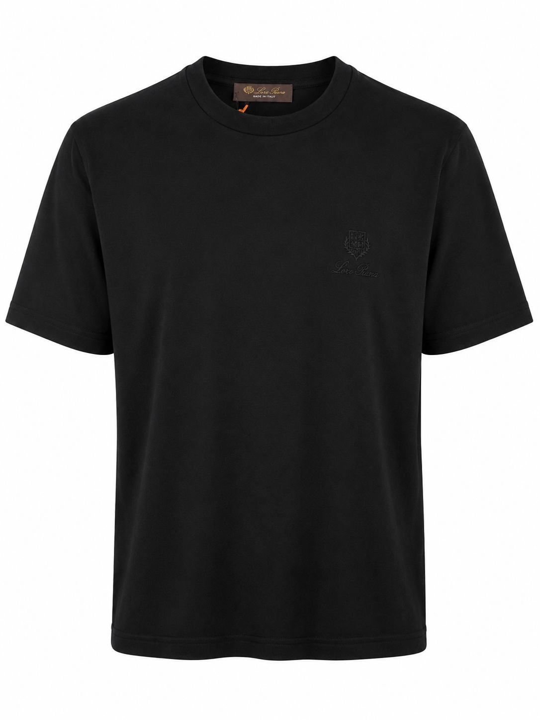T-Shirt Loro Piana Mercerized Zwart