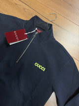 GUCCI ZIP SWEATER NAVY