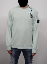 SWEATER STONE ISLAND MINT GROEN (met ghost logo)