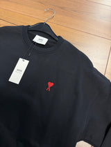 AMI ZWART (rood) SWEATER