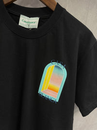 T-Shirt Casablanca Spiegel Zwart