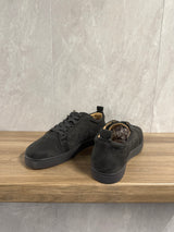 Louboutins Low Top (zonder stud) Grijs/Zwart/Antraciet