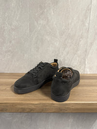 Louboutins Low Top (zonder stud) Grijs/Zwart/Antraciet