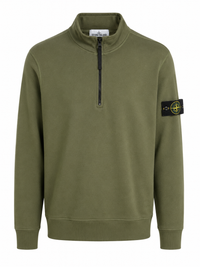 STONE ISLAND SWEATER ZIP OLIJF GROEN