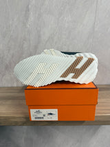 Hermes Bouncing Sneakers Beige Blauw