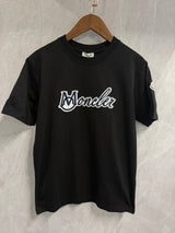 T-Shirt Moncler Zwart (Gestikt borst)