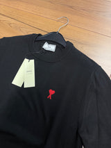 AMI SWEATER WOL GEBREID ZWART (fijngebreid)