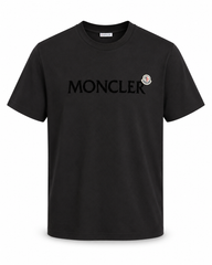 T-Shirt Moncler Zwart (borst tekst)