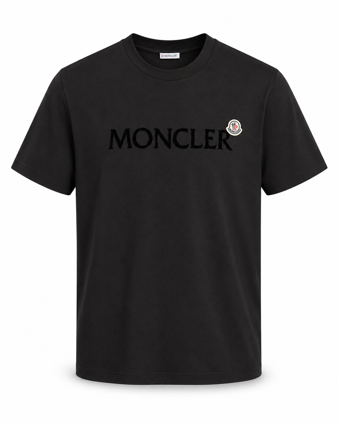 T-Shirt Moncler Zwart (borst tekst)