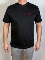 T-Shirt Ami Paris Zwart