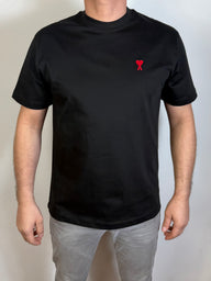 T-Shirt Ami Paris Zwart