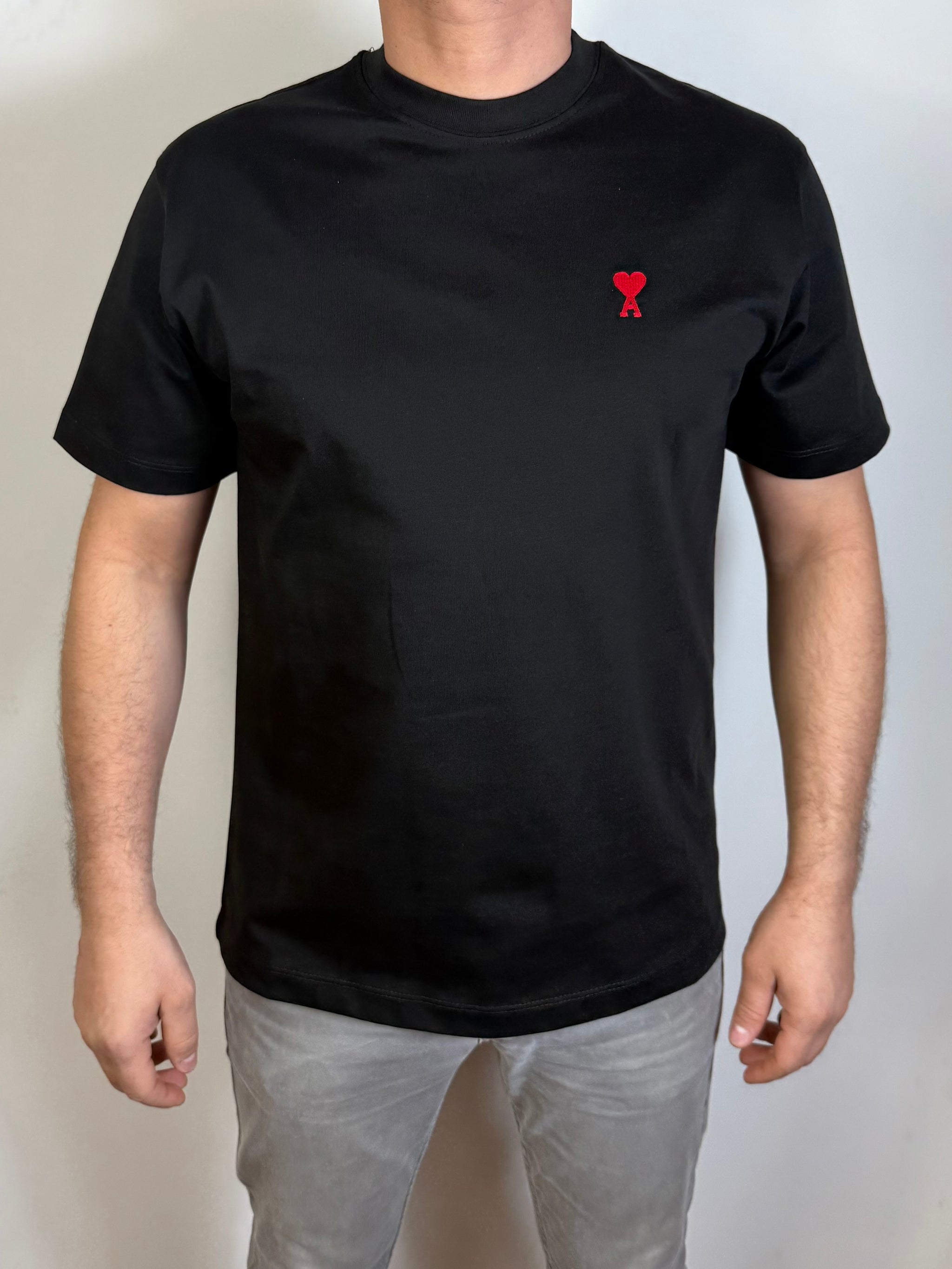 T-Shirt Ami Paris Zwart