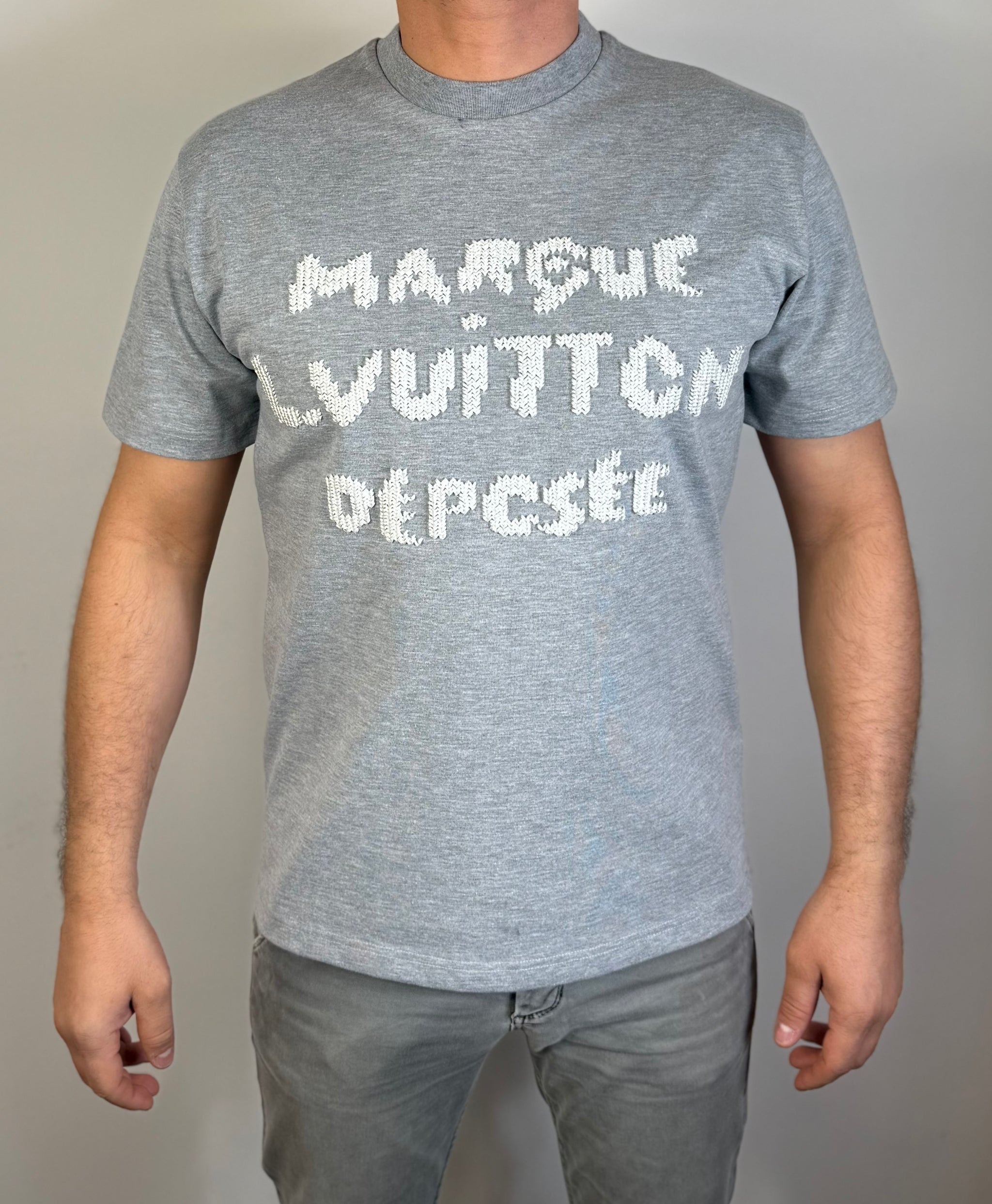 T-Shirt Louis Vuitton Marque Grijs